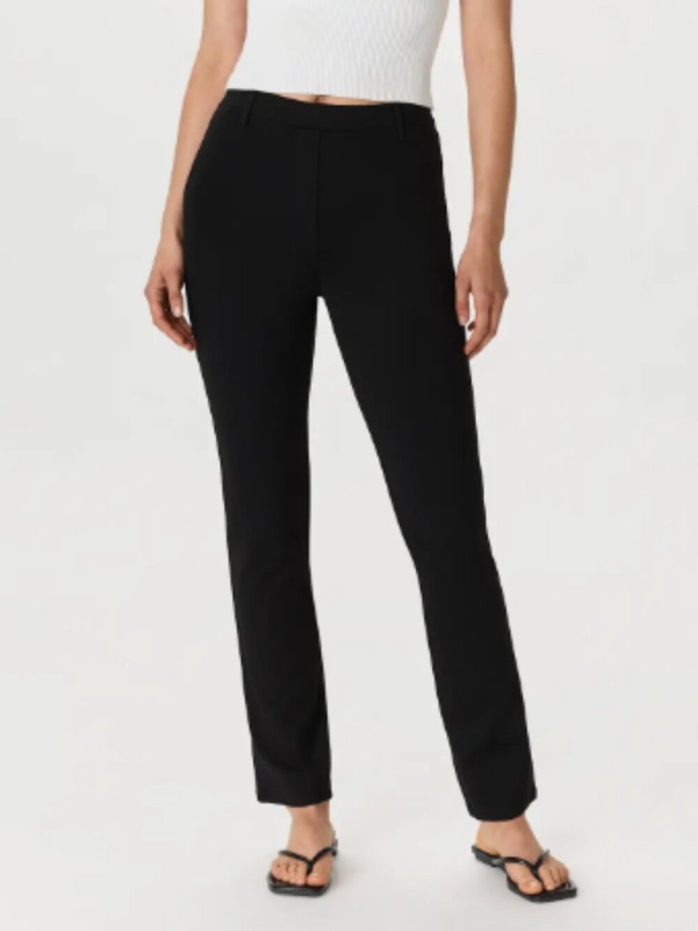 Quince Women's Ultra Stretch Ponte Straight Leg Pants Black - XL